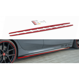DIFUSORES LATERALES V2 BMW 1 F40 M PACK 2019  MAXTON ROJOS