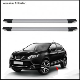 ESTRIBOS LATERALES ALUMINIO GRISES NISSAN QASHQAI 2014 