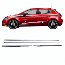 MOLDURAS LATERALES ACERO INOXIDABLE SEAT IBIZA 2008 2016