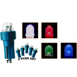 T5 iluminacion de instrumentos LED 12 V 1 2 W   blanco  5 piezas