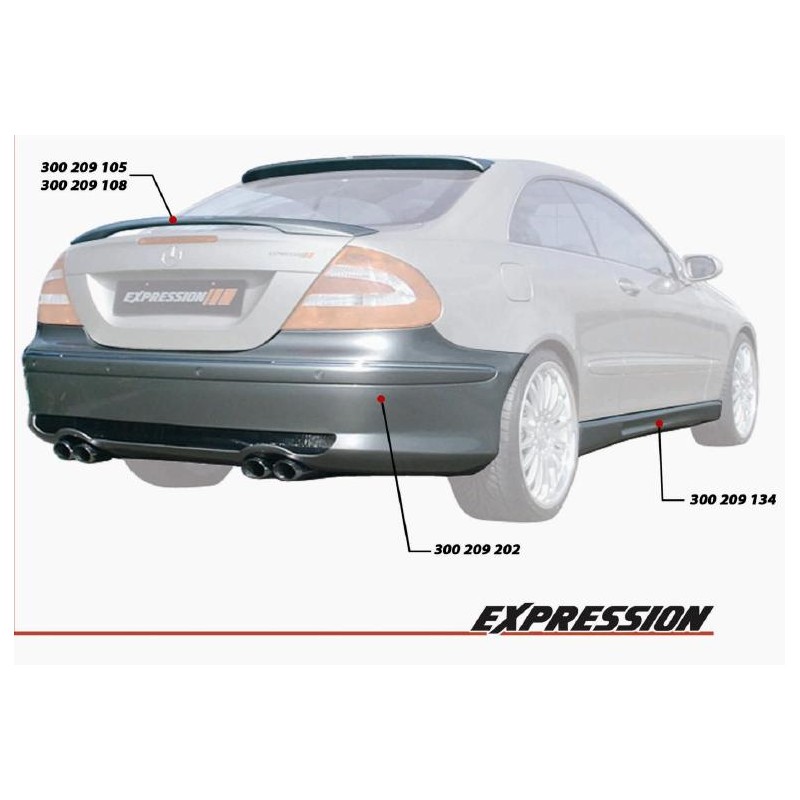 Escape trasero con 4 salidas Mercedes CLK 209
