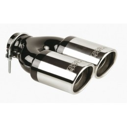 Cola de escape CROMADA OVALADA 2x80x70mm