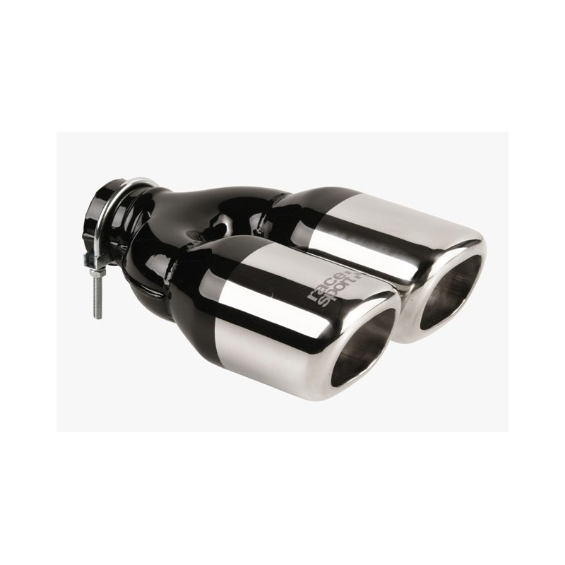 Cola de escape CROMADA OVALADA 2x80x85mm
