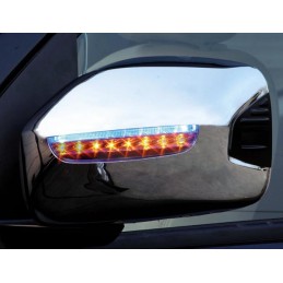 CUBRERETROVISORES CROMADO NAVARA D40 A LED