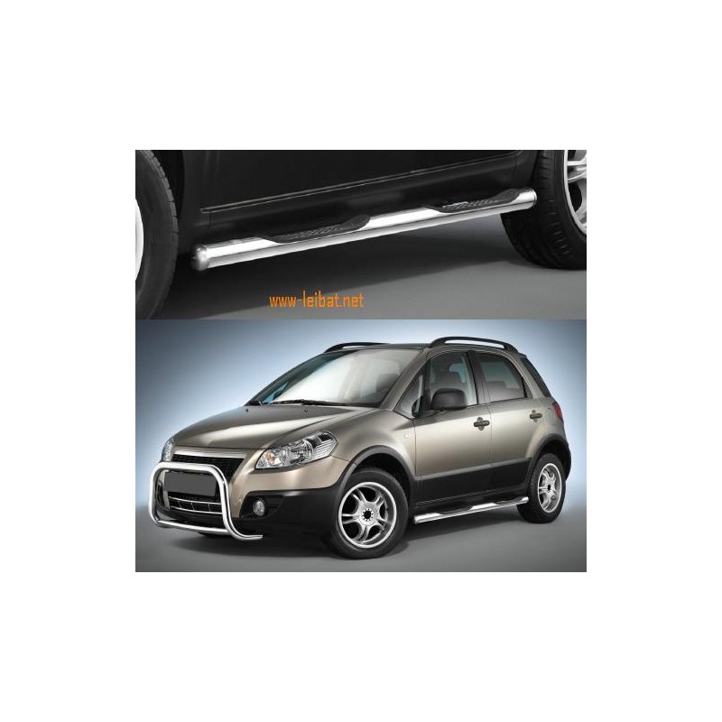 Estribos laterales combi inox 60 mm Fiat Sedici