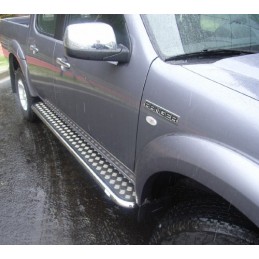 estribos laterales inox ovales Ford Ranger 07 Doble Cabina  Bull