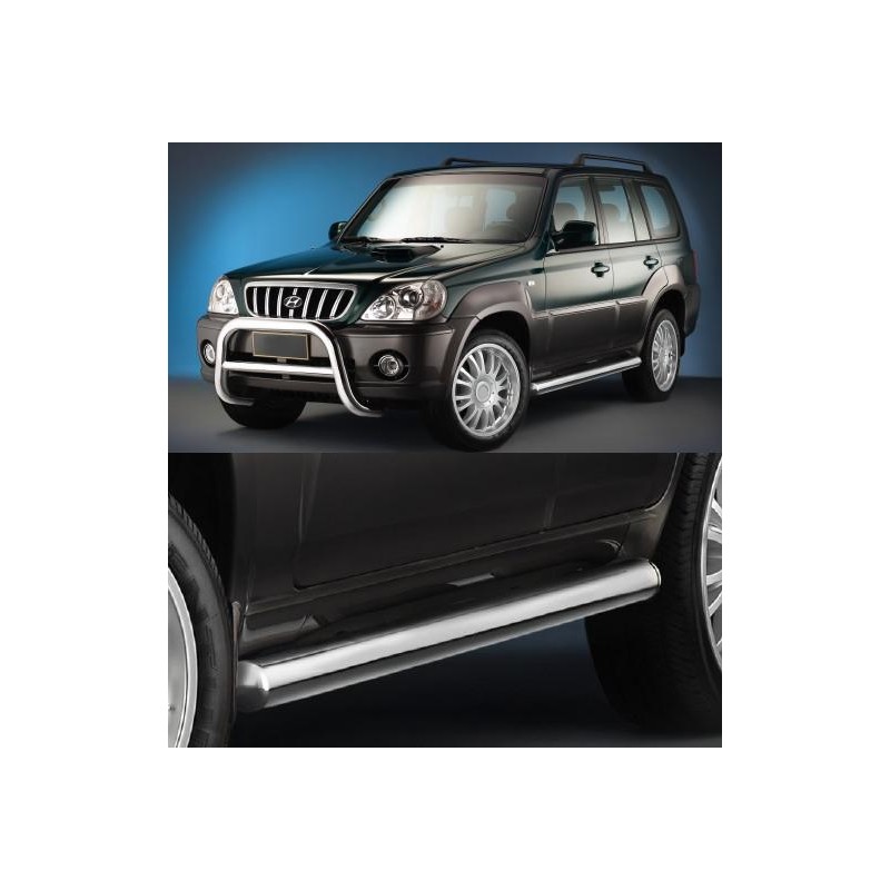 Estriberas inox Hyundai Terracan 05 diametro 80 mm modelo Tubo  