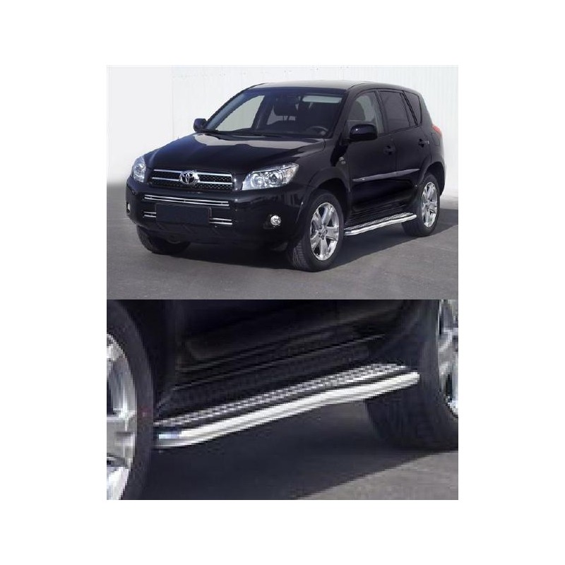 Estribos plataforma inox RAV4  06 5 Puertas  serie C 