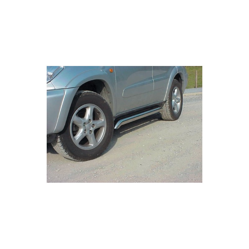 Estribos tubo inox RAV 4 2000 2003 3 puertas diametro 76  BULLFA