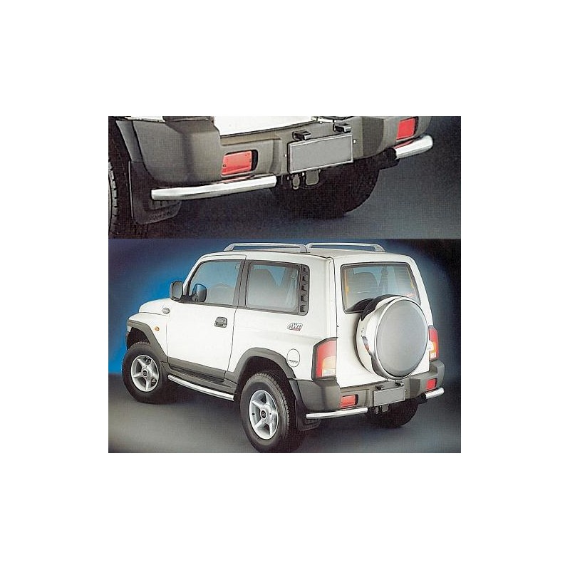 Protectores de parachoques traseros inox KORANDO