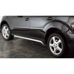Estribos laterales inox Mercedes ML 05  en tubo 60 mm  Serie T 