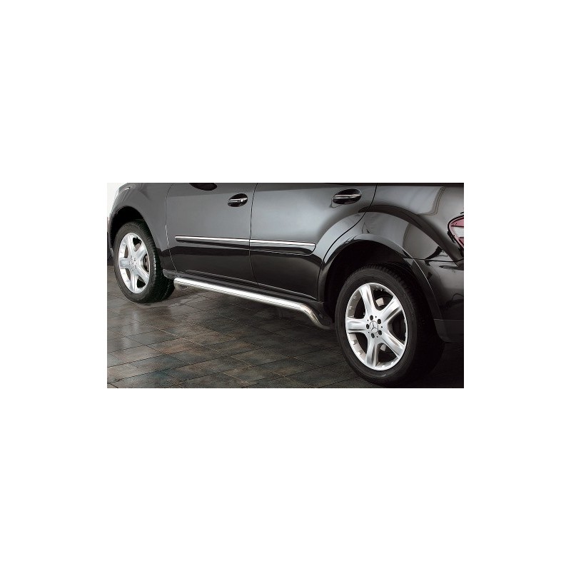 Estribos laterales inox Mercedes ML 05  en tubo 60 mm  Serie T 