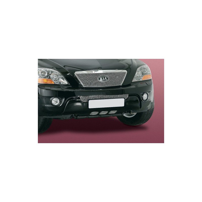 Conjunto 5 rejillas frontales inox Kia Sorento 09 2006   Serie T