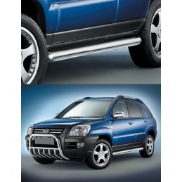 Estribos laterales en tubo inox 80 mm Sportage 2005   gt   Serie C 