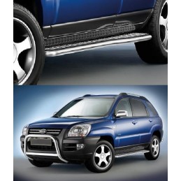 Estribos laterales en plataforma inox Sportage 2005   gt   Serie C 