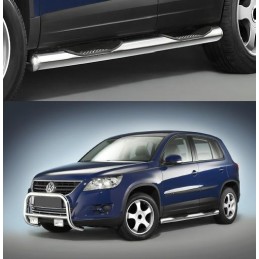 Estribos laterales inox VW Tiguan  mod Combi 80mm Sport y Countr