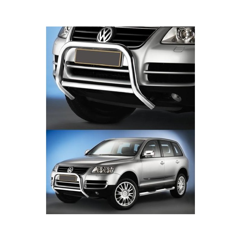 Defensa delantera inox VW Touareg hasta 2007 Homologada CEE
