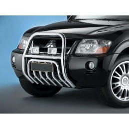 Defensa delantera Big Bar inox  lujo modelo alto  Montero Pajero
