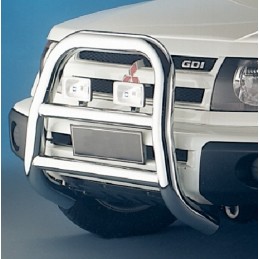 Big Bar inox  80mm  lujo inox Mitsubishi Pajero I O   Serie C 