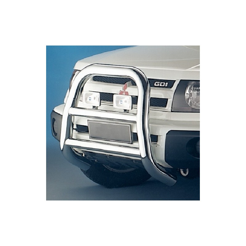 Big Bar inox  80mm  lujo inox Mitsubishi Pajero I O   Serie C 