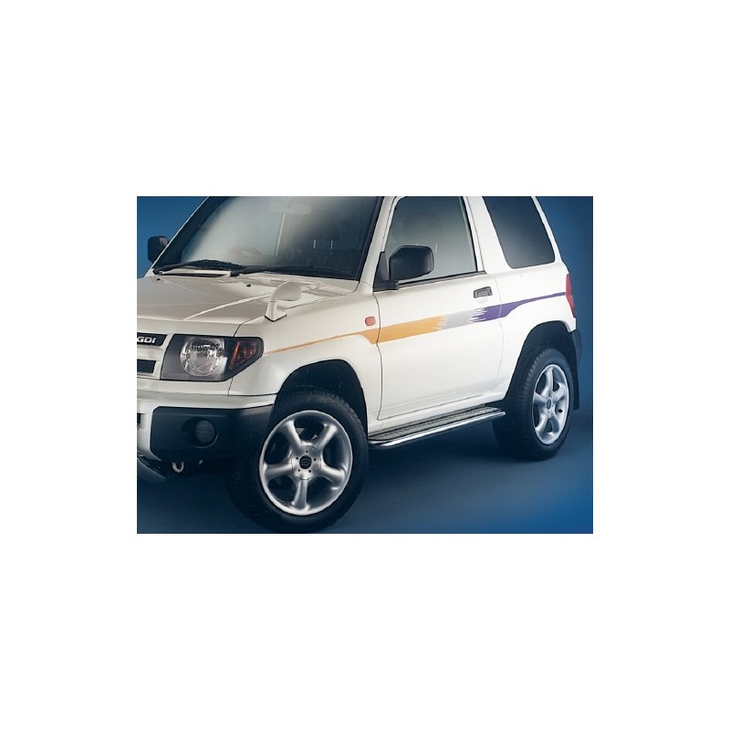 Estribos laterales plataforma inox Mitsubishi Pajero I O    Seri