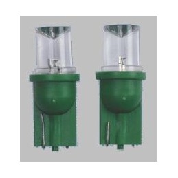 T10 luz de posicion LED   verde  2 piezas 