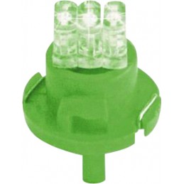 B8 5p iluminacion de instrumentos 3 LEDs 12 V   verde 5 piezas 