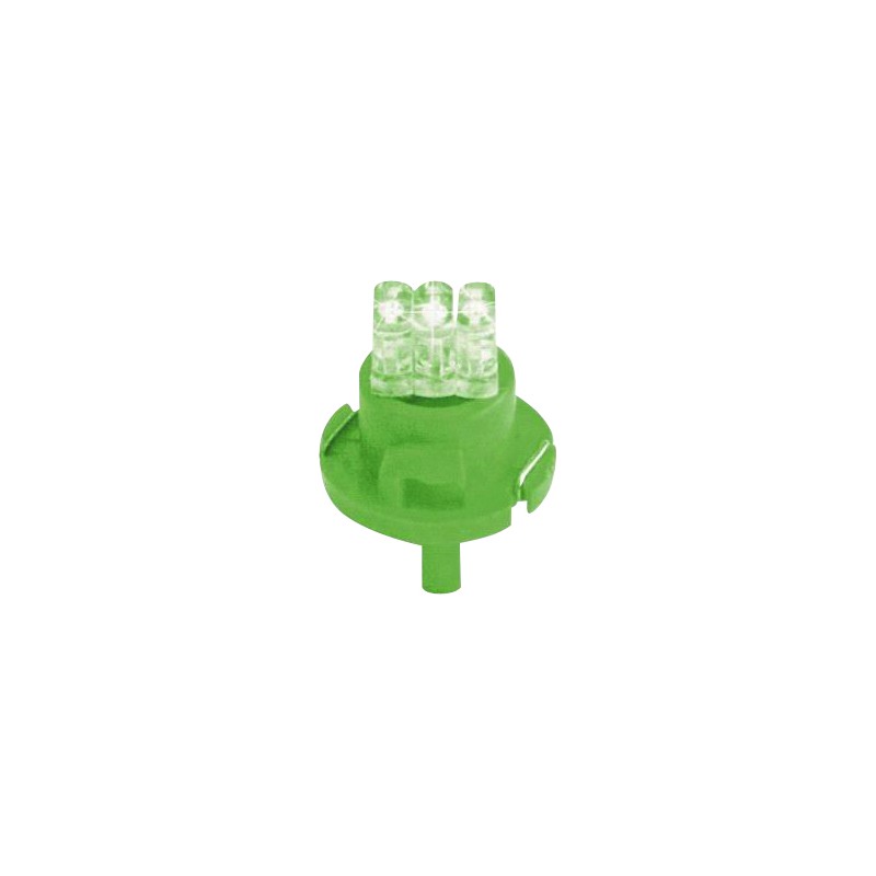 B8 5p iluminacion de instrumentos 3 LEDs 12 V   verde 5 piezas 