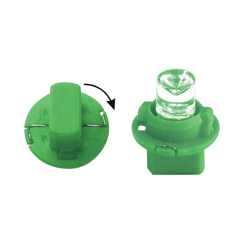 B8 5p iluminacion de instrumentos LED 12 V 2W   verde 5 piezas 