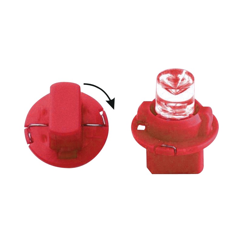 B8 5p iluminacion de instrumentos LED 12 V 2W   rojo 5 piezas 
