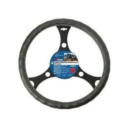 FUNDA VOLANTE PIEL  ldquo ERGONOMICA rdquo  NEGRA 37 39 CM 