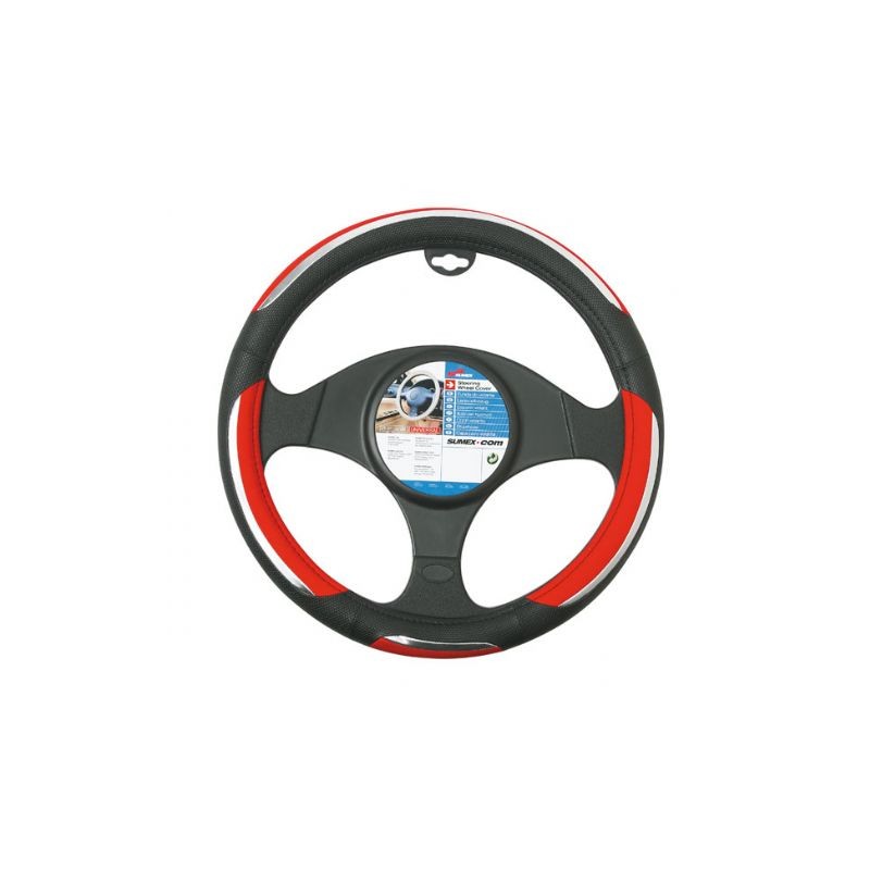 FUNDA VOLANTE PVC  ldquo SNAKE rdquo  ROJA NEGRA 37 39 CM