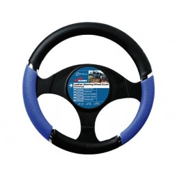 FUNDA VOLANTE PVC  ldquo SPEED rdquo  AZUL NEGRO 37 39 CM