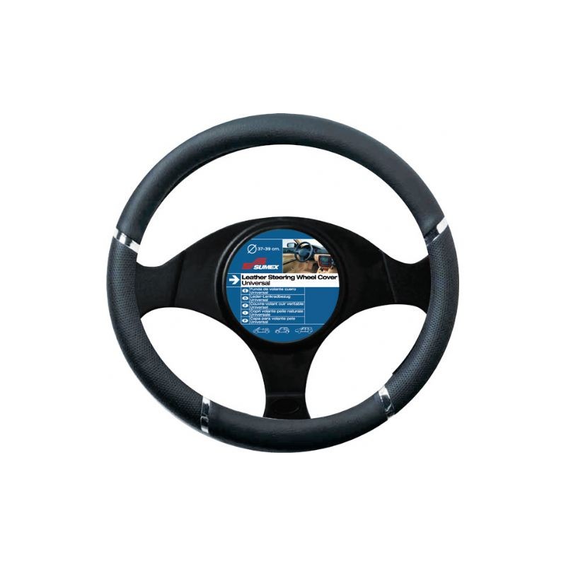FUNDA VOLANTE PVC  ldquo SPEED rdquo  NEGRO NEGRO 37 39 CM
