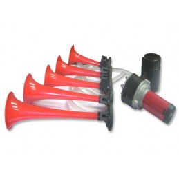 Bocina musical " SEPTIMO DE CABALLERIA " Plastico rojo