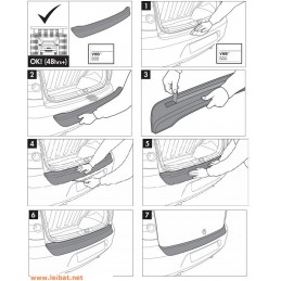 Protector de parachoques trasero ABS Seat Altea 04  excl  XL FR