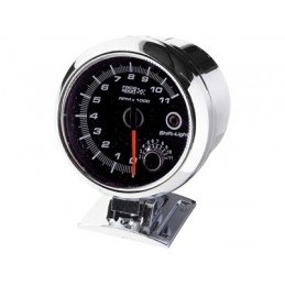 TACOMETRO NEGRO 270 ordm  quot R S  quot  C LUZ CAMBIO DIA 90MM  12V 