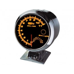 TACOMETRO NEGRO 270 ordm  quot R S  quot  C LUZ CAMBIO DIA 90MM  12V 