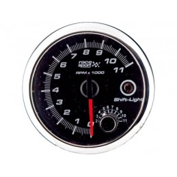 TACOMETRO NEGRO 270 ordm  quot R S  quot  C LUZ CAMBIO DIA 90MM  12V 