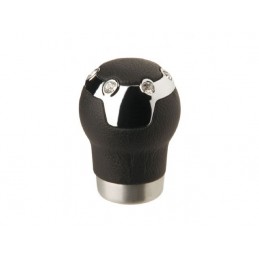 POMO CAMBIO ALU PIEL  quot CARRERA quot  NEGRO