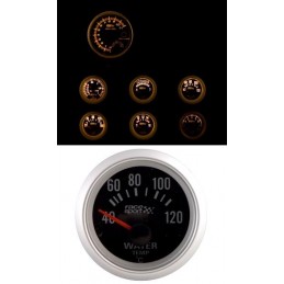 TERMOMETRO NEGRO TEMP AGUA  quot RACE SPORT quot  DIAM 52 MM 12V 