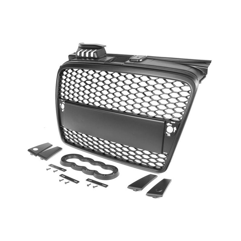 Parrilla sin logo Audi A4 B7 negra tipo RS4