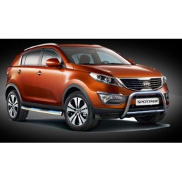 Estribos ROMIK MAX80 Kia Sportage 10 15 tubo inox O76mm con pisa