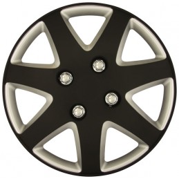 JUEGO TAPACUBOS 16   MattBlack Silver