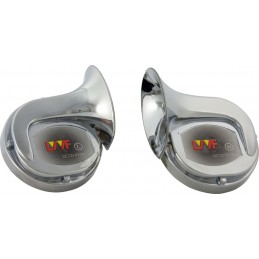 Bocina electrica Euro Plata 105dB 12v 4Amp CROMADA