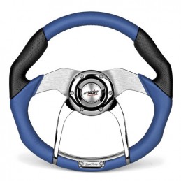 Volante Simoni Torque Alu Polished 350mm Black Blue TOR35B