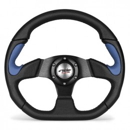 Volante Simoni X2 Poly Pelle  Formula  Azurra Inox Nera 330
