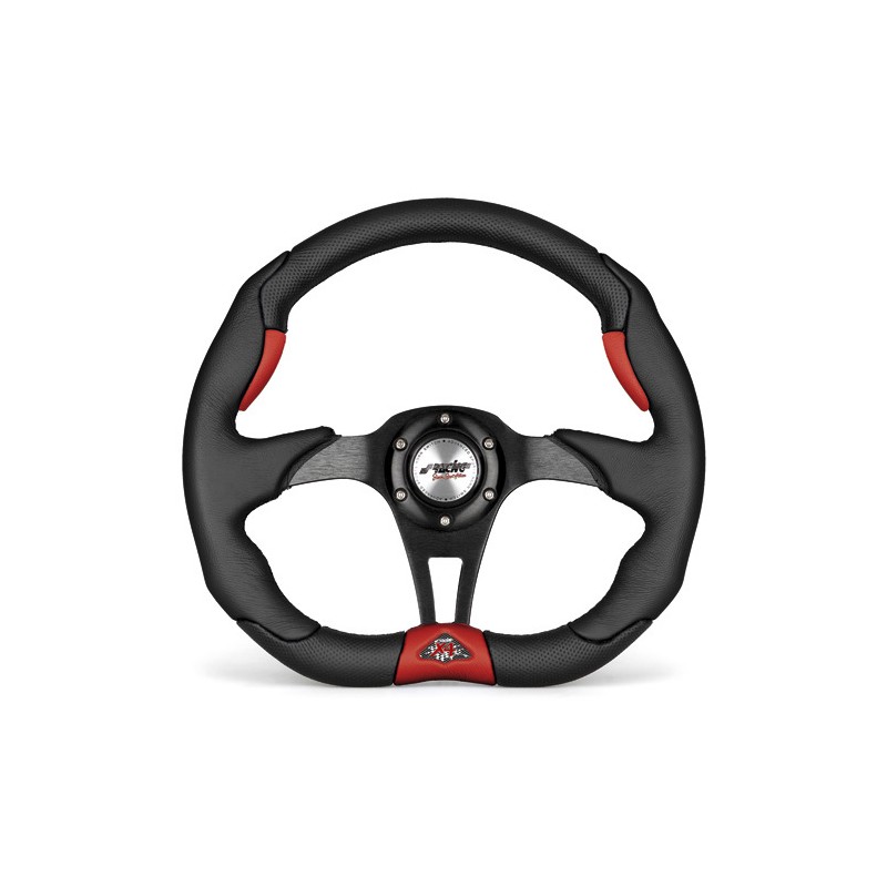 Volante Simoni X4 PolyPelle Red 350mm smooth leather