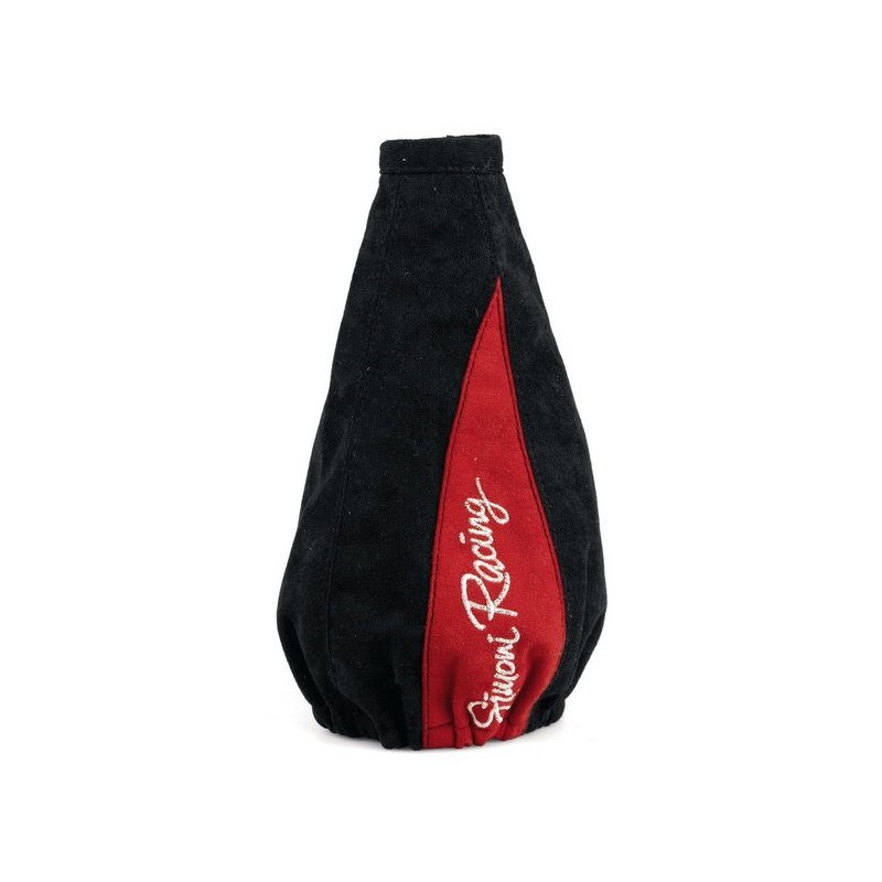 Funda Palanca Cambio Simoni Negro   Rojo PH87R fibra