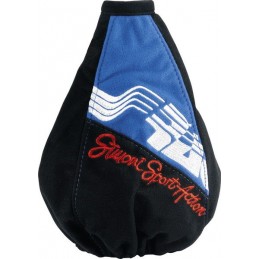 Funda Palanca Cambio Simoni Accion Negro   Azul microfibra